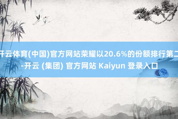 开云体育(中国)官方网站荣耀以20.6%的份额排行第二-开云 (集团) 官方网站 Kaiyun 登录入口