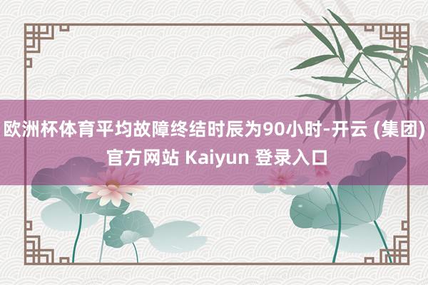 欧洲杯体育平均故障终结时辰为90小时-开云 (集团) 官方网站 Kaiyun 登录入口