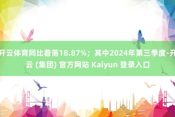 开云体育同比着落18.87%；其中2024年第三季度-开云 (集团) 官方网站 Kaiyun 登录入口