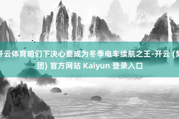 开云体育咱们下决心要成为冬季电车续航之王-开云 (集团) 官方网站 Kaiyun 登录入口
