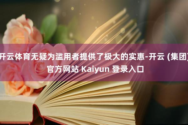 开云体育无疑为滥用者提供了极大的实惠-开云 (集团) 官方网站 Kaiyun 登录入口