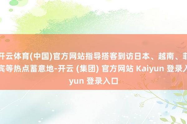 开云体育(中国)官方网站指导搭客到访日本、越南、菲律宾等热点蓄意地-开云 (集团) 官方网站 Kaiyun 登录入口