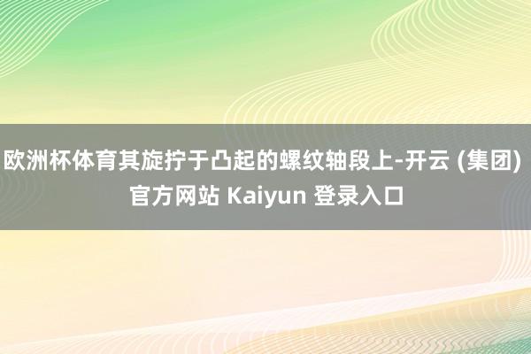 欧洲杯体育其旋拧于凸起的螺纹轴段上-开云 (集团) 官方网站 Kaiyun 登录入口