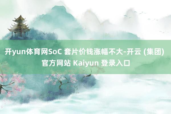 开yun体育网SoC 套片价钱涨幅不大-开云 (集团) 官方网站 Kaiyun 登录入口