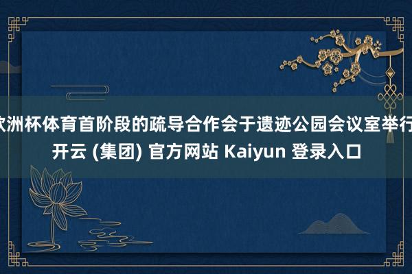 欧洲杯体育首阶段的疏导合作会于遗迹公园会议室举行-开云 (集团) 官方网站 Kaiyun 登录入口