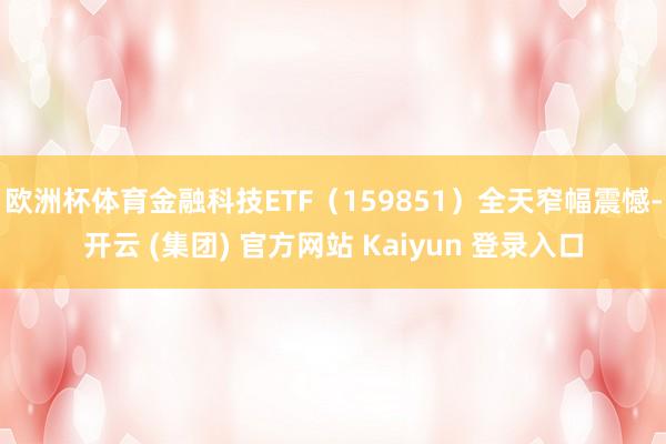 欧洲杯体育金融科技ETF（159851）全天窄幅震憾-开云 (集团) 官方网站 Kaiyun 登录入口