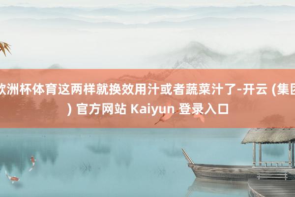 欧洲杯体育这两样就换效用汁或者蔬菜汁了-开云 (集团) 官方网站 Kaiyun 登录入口