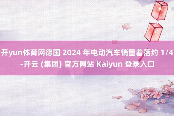 开yun体育网德国 2024 年电动汽车销量着落约 1/4-开云 (集团) 官方网站 Kaiyun 登录入口