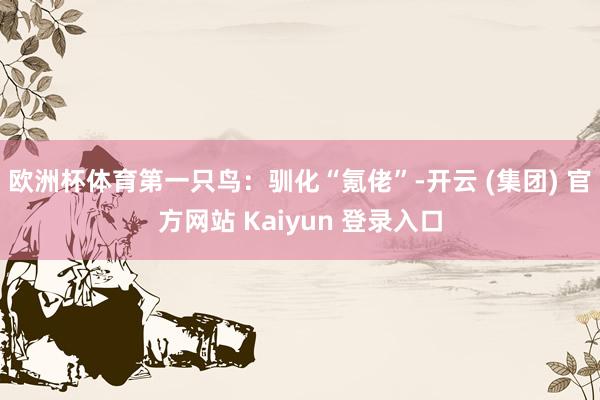 欧洲杯体育第一只鸟：驯化“氪佬”-开云 (集团) 官方网站 Kaiyun 登录入口