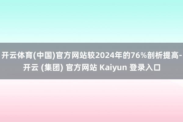 开云体育(中国)官方网站较2024年的76%剖析提高-开云 (集团) 官方网站 Kaiyun 登录入口