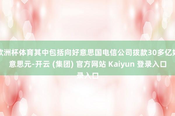 欧洲杯体育其中包括向好意思国电信公司拨款30多亿好意思元-开云 (集团) 官方网站 Kaiyun 登录入口