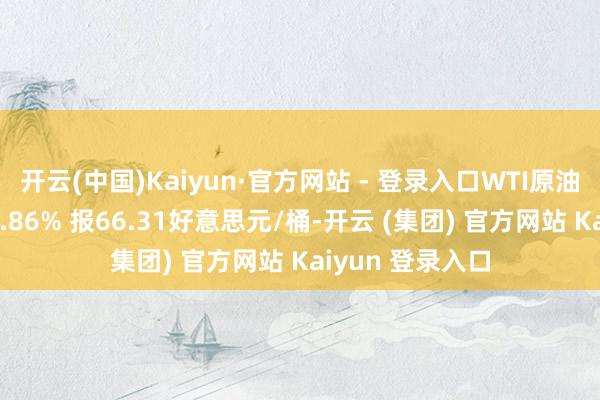 开云(中国)Kaiyun·官方网站 - 登录入口WTI原油期货结算价跌2.86% 报66.31好意思元/桶-开云 (集团) 官方网站 Kaiyun 登录入口
