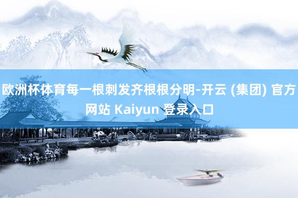 欧洲杯体育每一根刺发齐根根分明-开云 (集团) 官方网站 Kaiyun 登录入口