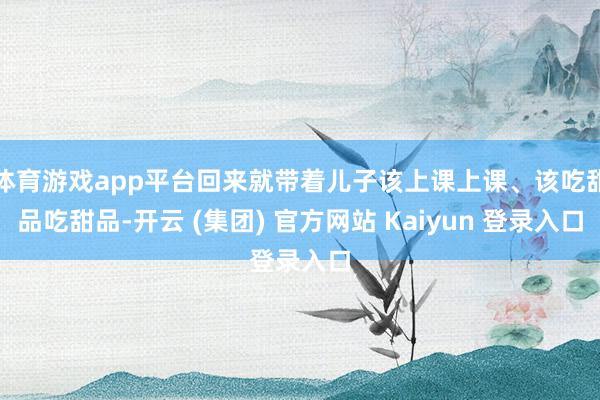 体育游戏app平台回来就带着儿子该上课上课、该吃甜品吃甜品-开云 (集团) 官方网站 Kaiyun 登录入口
