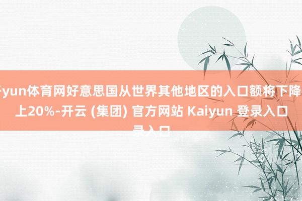 开yun体育网好意思国从世界其他地区的入口额将下降向上20%-开云 (集团) 官方网站 Kaiyun 登录入口