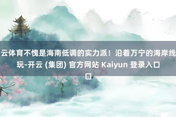 开云体育不愧是海南低调的实力派！沿着万宁的海岸线游玩-开云 (集团) 官方网站 Kaiyun 登录入口