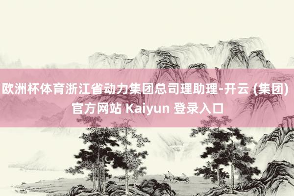 欧洲杯体育浙江省动力集团总司理助理-开云 (集团) 官方网站 Kaiyun 登录入口