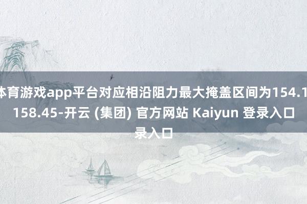 体育游戏app平台对应相沿阻力最大掩盖区间为154.1-158.45-开云 (集团) 官方网站 Kaiyun 登录入口