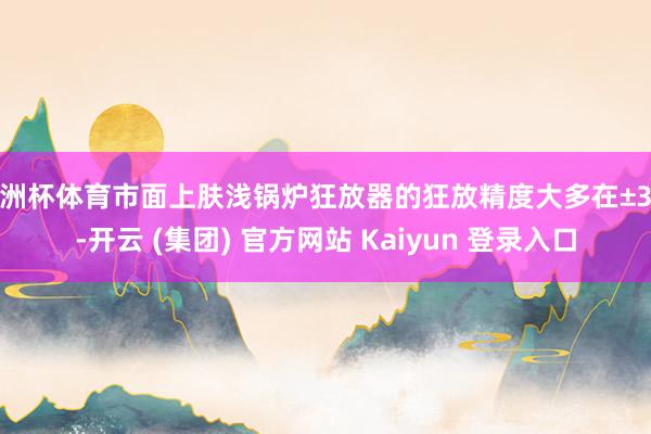欧洲杯体育市面上肤浅锅炉狂放器的狂放精度大多在±3℃-开云 (集团) 官方网站 Kaiyun 登录入口